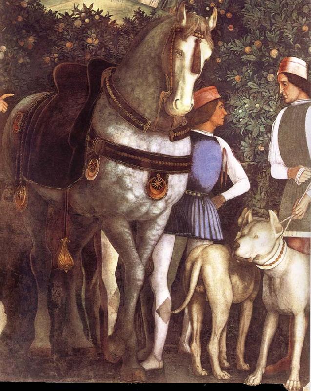Andrea Mantegna Servant with horse and dog Sweden oil painting art